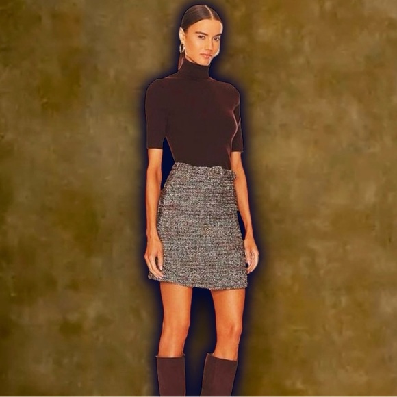 Theory Dresses & Skirts - NWOT Theory ‘Knit Combo Dress’ in “Brown Multi / Autumn Tweed” Size P = Size 0